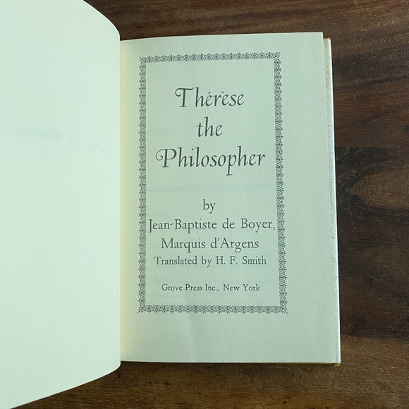 Therese The Philosopher By Marquis d'Argens Hardcover - Picture 4 of 4